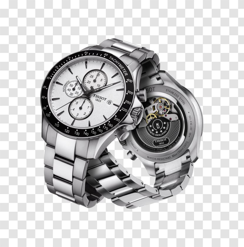 Chronograph Tissot Automatic Watch Clock - Luxury Goods Transparent PNG