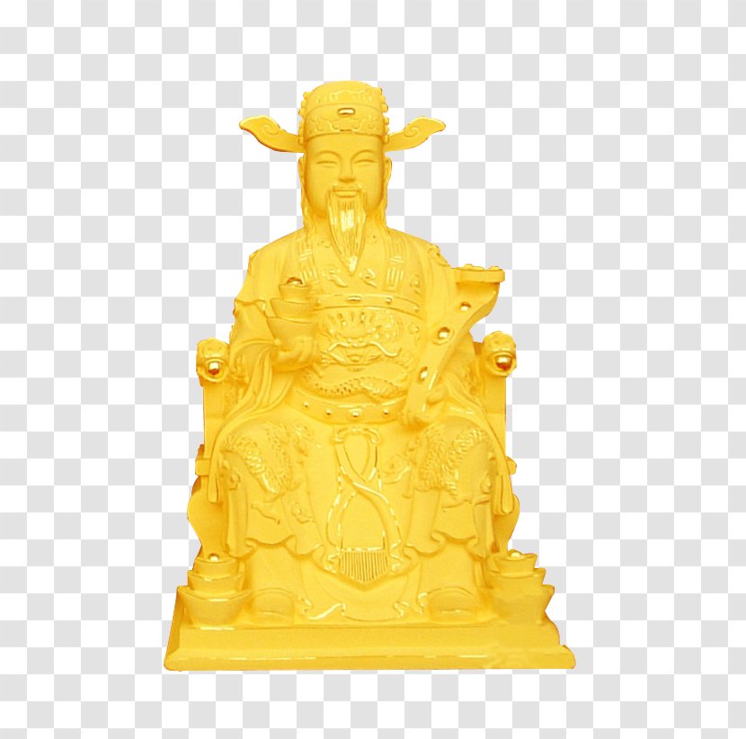 Caishen U805au5b9du76c6 Sculpture Statue - Of The Golden God Wealth Transparent PNG