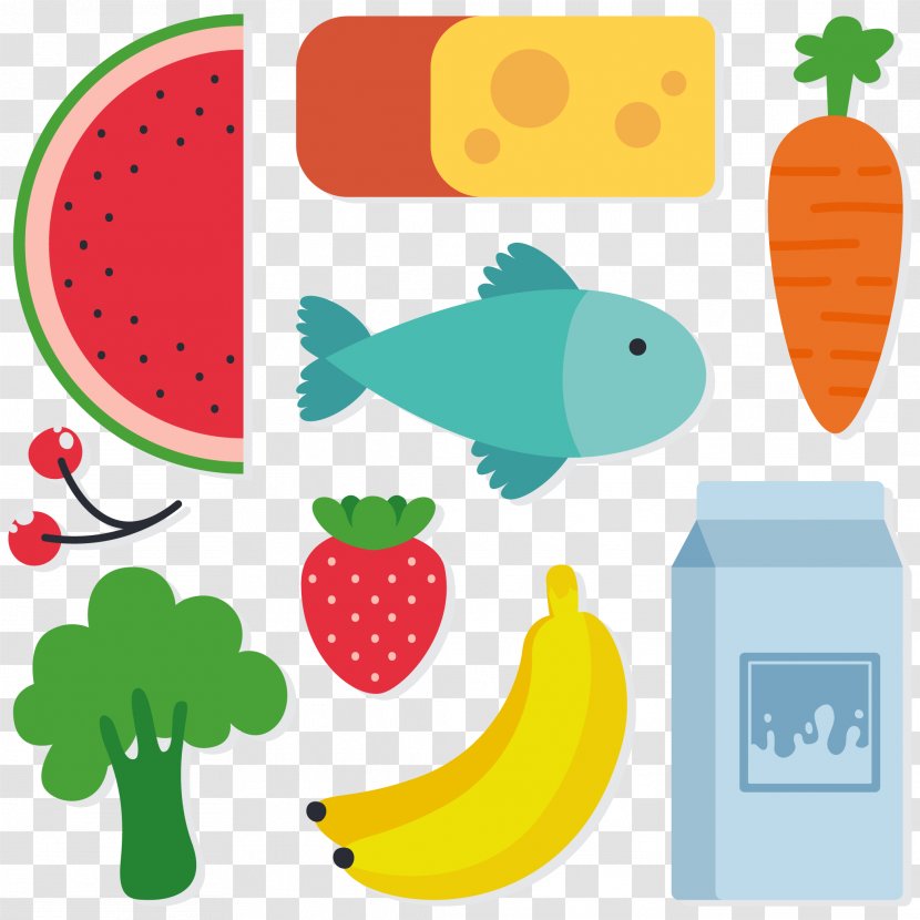 Smoothie Breakfast Auglis Cows Milk - Vector Colorful Food Transparent PNG