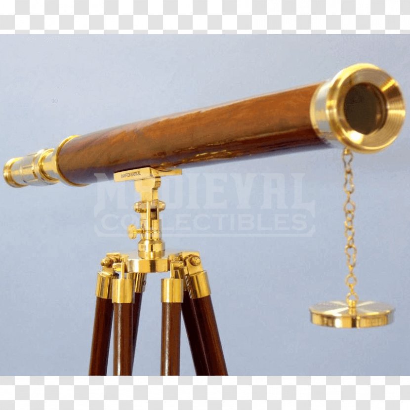Brass Refracting Telescope Decorative Arts Seamanship - Tripod Transparent PNG