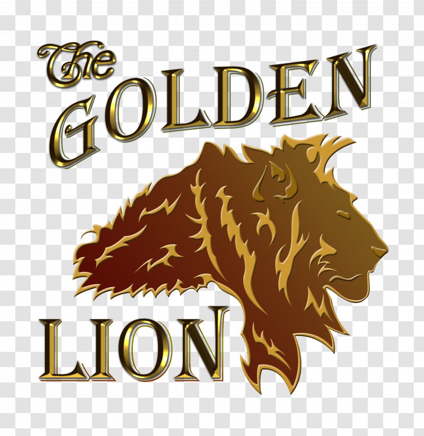 Golden Lion Sports Bar Logo Animal - Carnivoran - Lions Transparent PNG