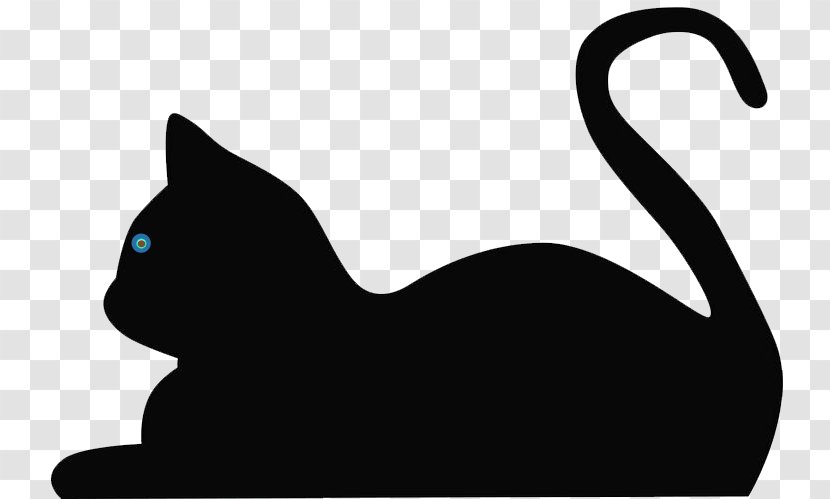 Cat Clip Art Silhouette Illustration Image - Black - Sil Background Transparent PNG