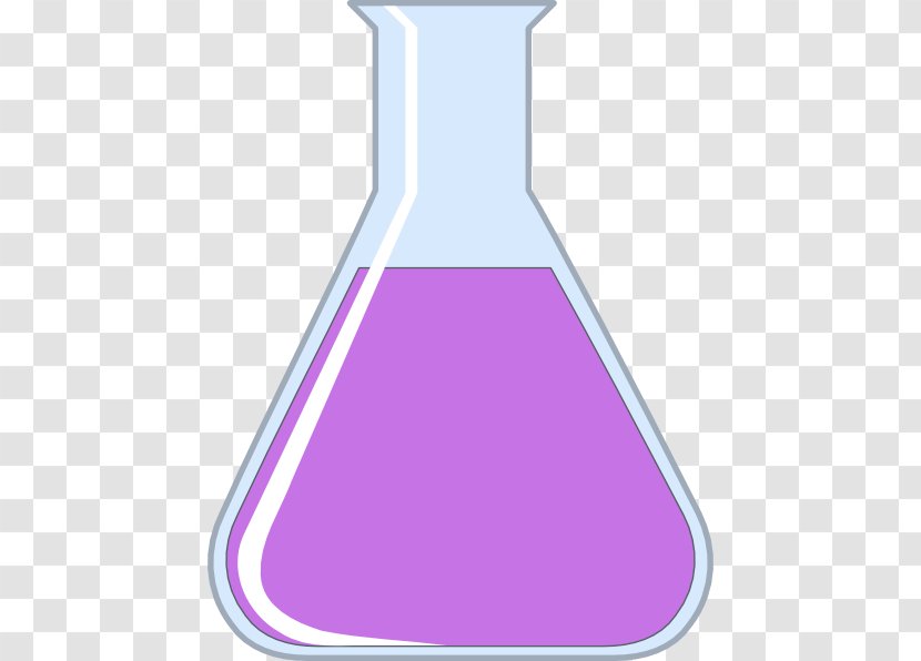 Beaker Cartoon - Laboratory - Magenta Flask Transparent PNG