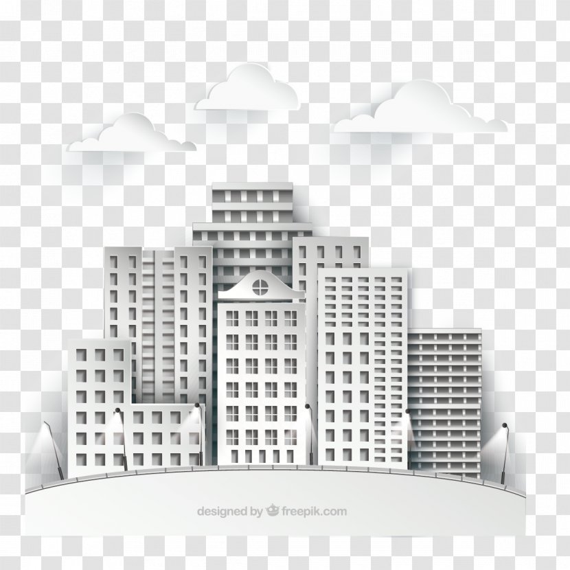 Building - Drawing - Vector Construction And Clouds Transparent PNG