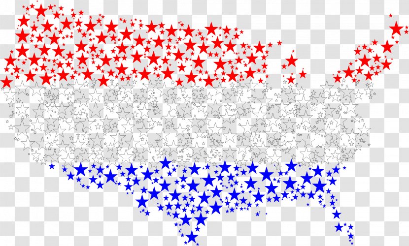 Flag Of The United States World Map Star Chart - WHITE STARS Transparent PNG