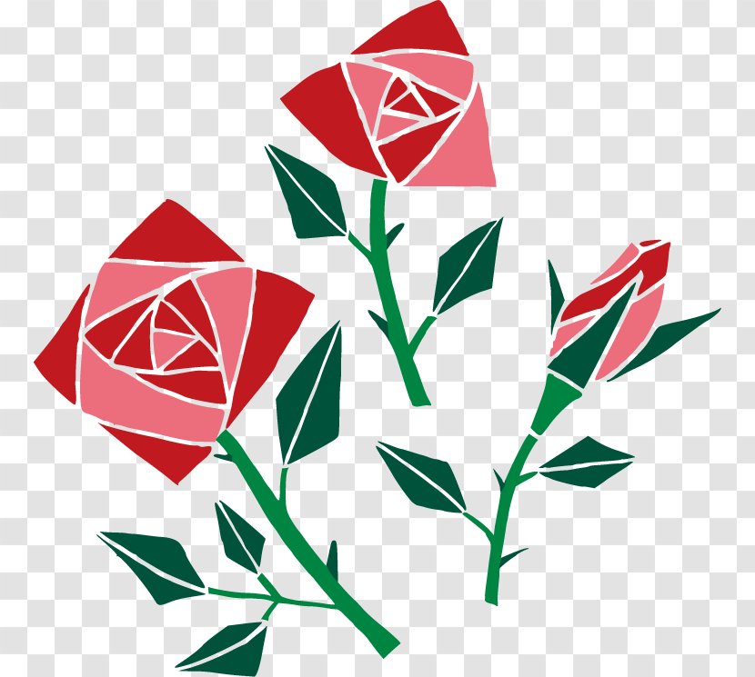 Beach Rose Art Clip - Plant Stem - Red Ornament Transparent PNG