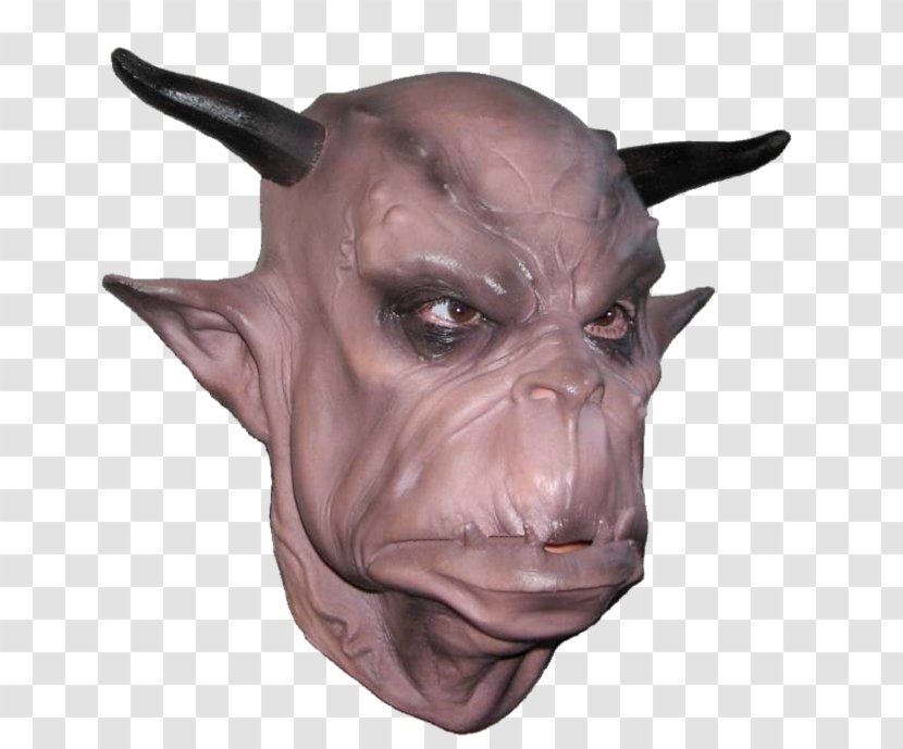 Mask Orc Costume Realism Demon - Head Transparent PNG