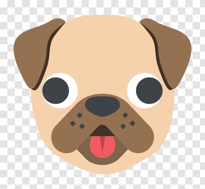 Pug Puppy Siberian Husky Emoji Dog Breed - Smiley Transparent PNG