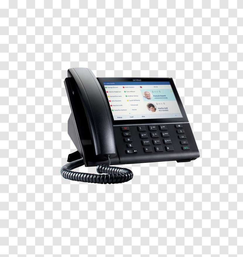 Mitel 6873 VoIP Phone Telephone Softphone - Conference Call - Corded Transparent PNG