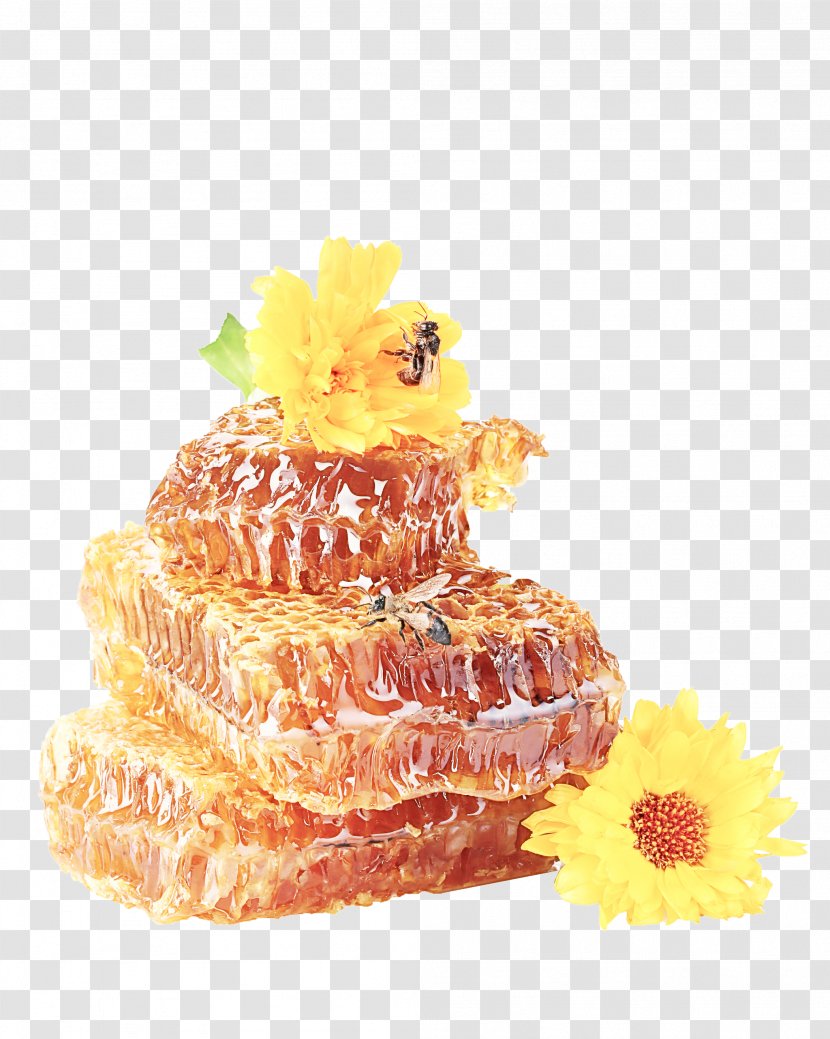 Yellow Food Cuisine Baked Goods Honeybee - Dessert Dish Transparent PNG