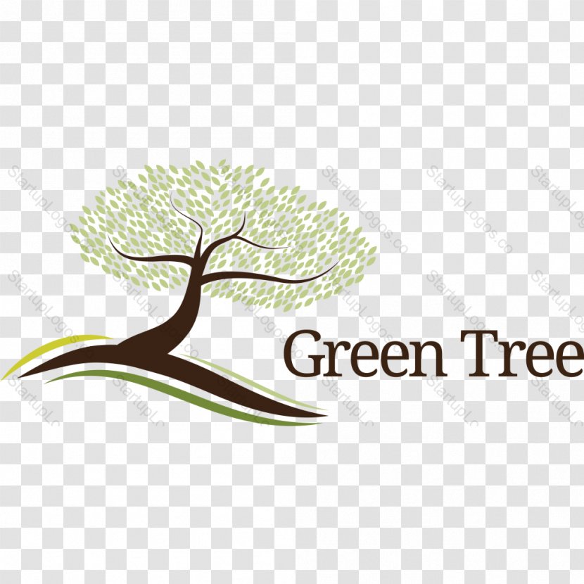 Logo Brand Tree Line Font - Flower Transparent PNG