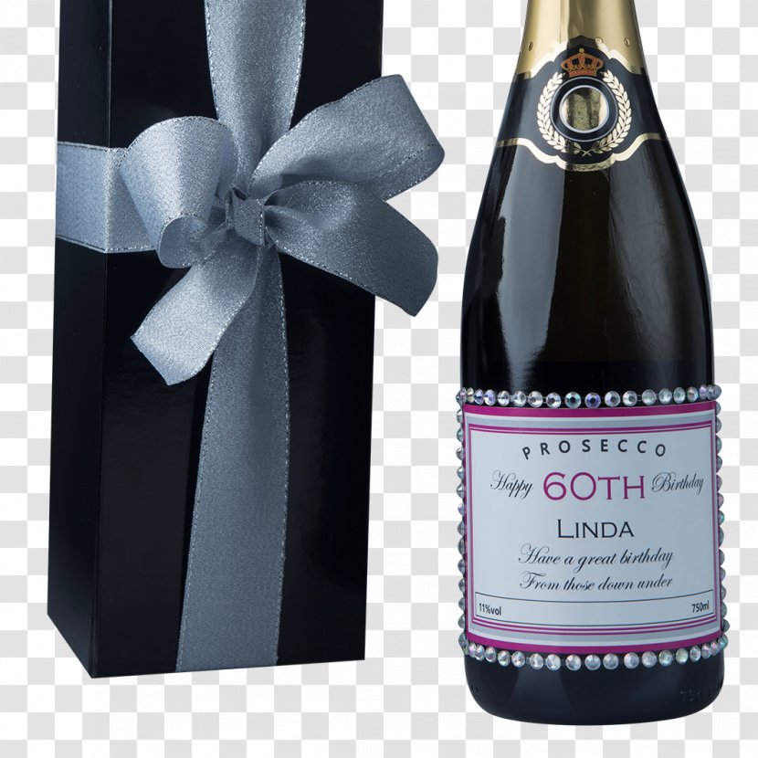 Champagne Prosecco Sparkling Wine Gift - Crystal - Box Transparent PNG