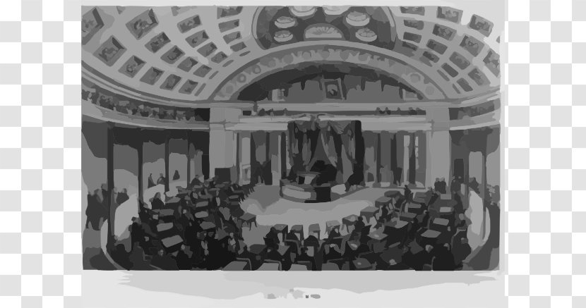 United States Capitol Russell Senate Office Building Chamber Clip Art - Black And White - Cliparts Transparent PNG