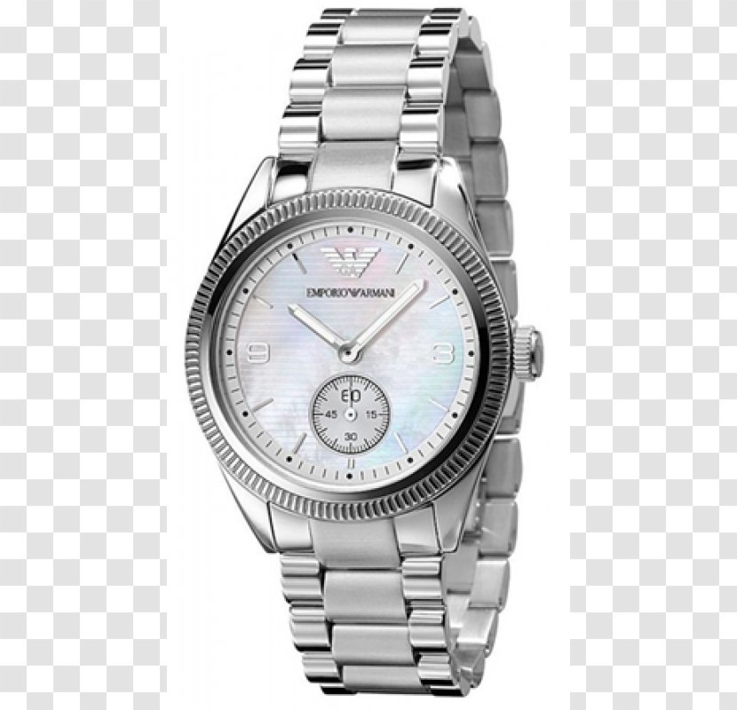 Armani Watch Fossil Group Clothing Nacre - Silver Transparent PNG