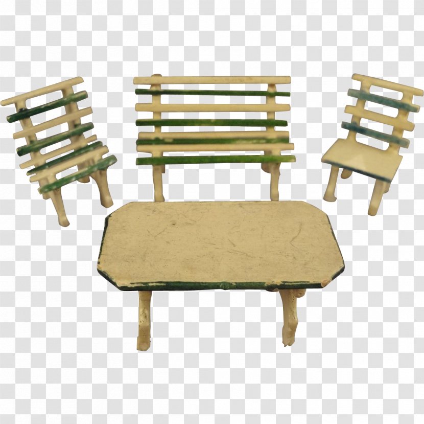 Table Garden Furniture Chair Wood - Outdoor Bench Transparent PNG