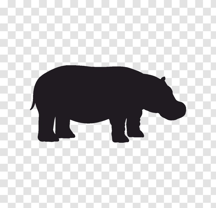 Hippopotamus Baby Hippo Silhouette T-shirt Illustration - Snout Transparent PNG
