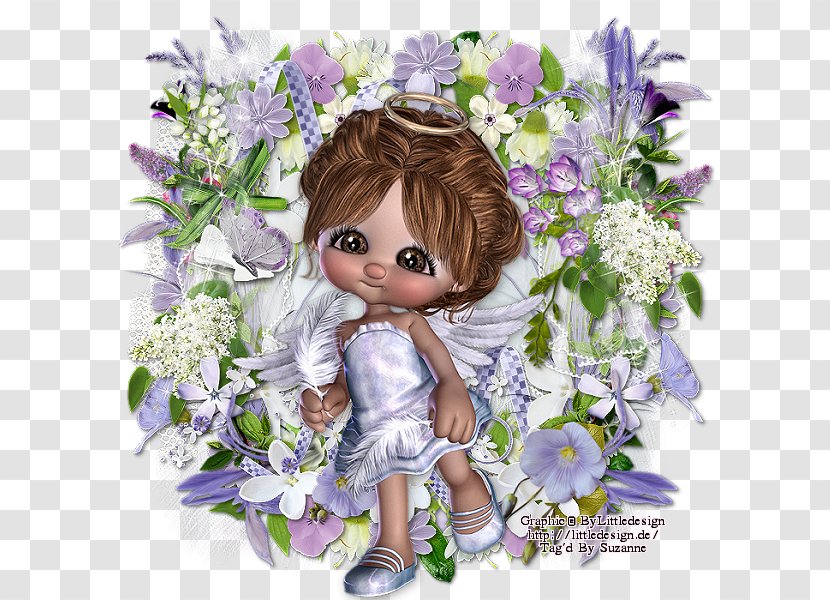 Floral Design Fairy Lilac Doll - Cartoon Transparent PNG