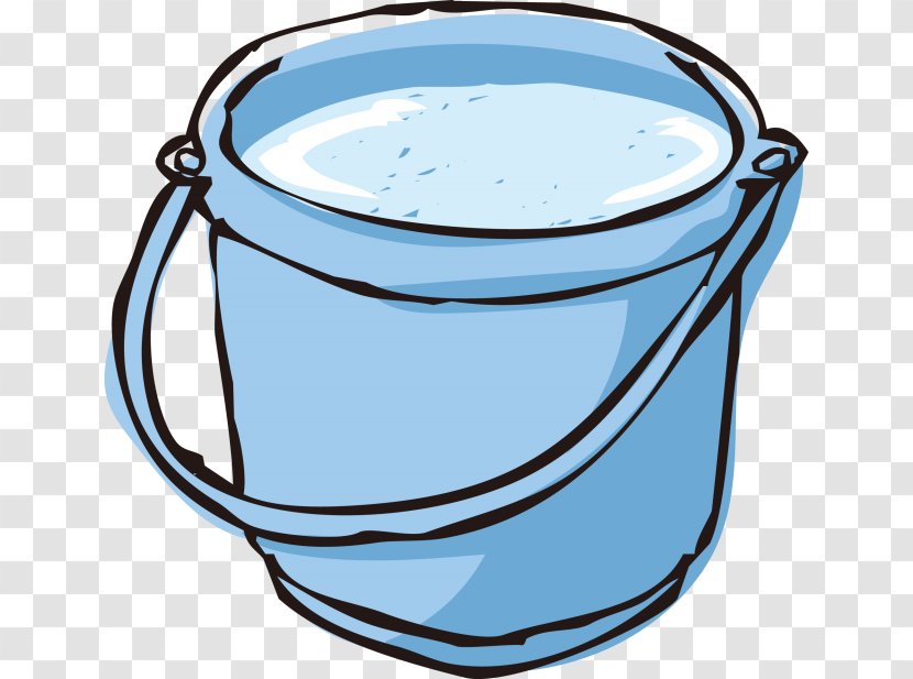 Bucket Water Supply Clip Art - Coloring Book Transparent PNG