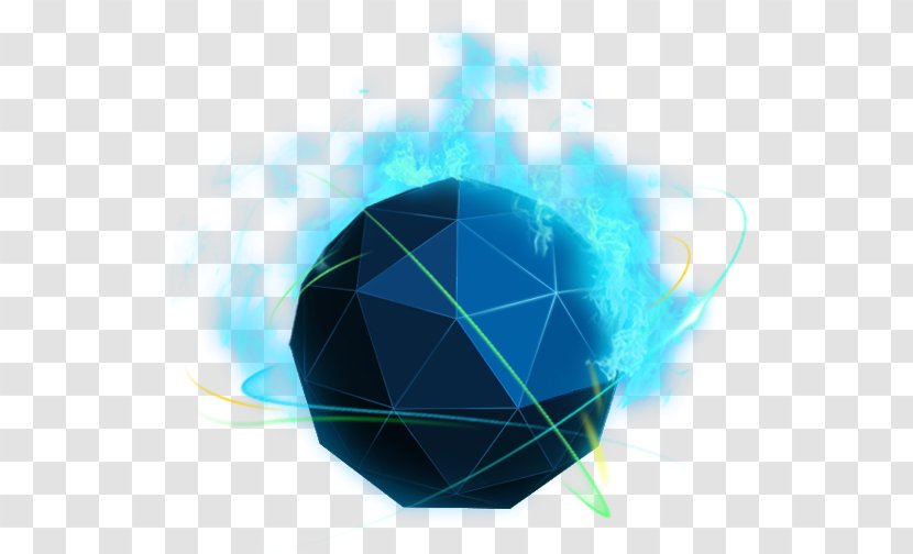 Sphere Three-dimensional Space Ball Polygon Graphic Design - Aqua Transparent PNG