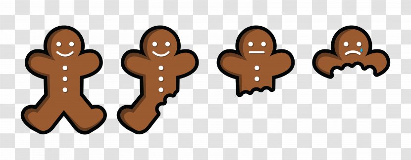 Gingerbread Man Eating Food Clip Art - Istock Transparent PNG