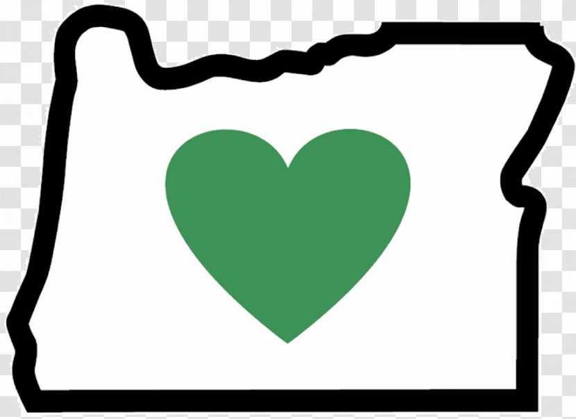 Heart In Oregon Portland Decal Sticker - Made Transparent PNG