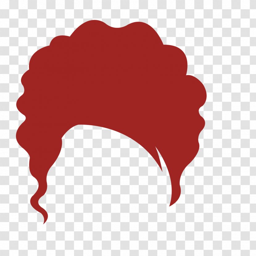 Wig Red - Heart - Middle-aged Woman Brown Hair Transparent PNG