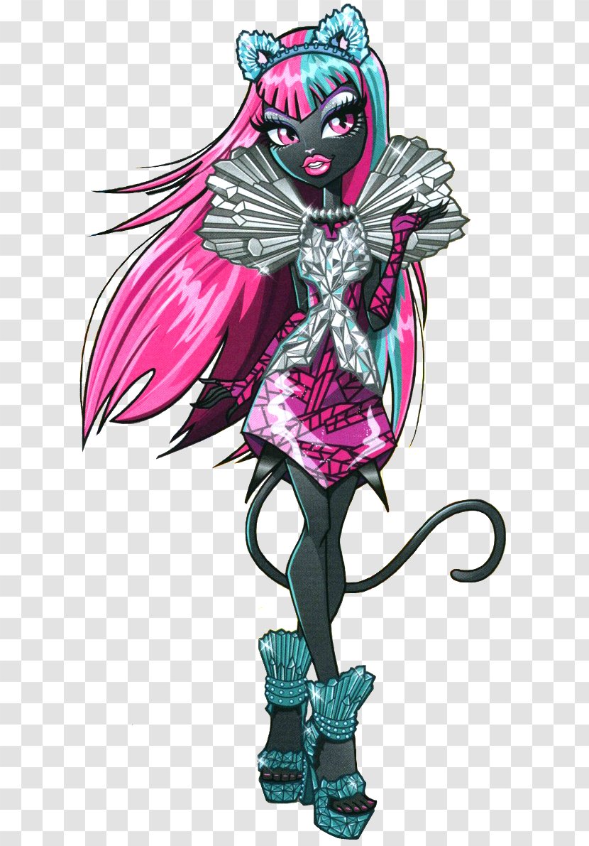 Monster High Doll Catty Noir Ever After Werecat - Heart - Monstera Transparent PNG