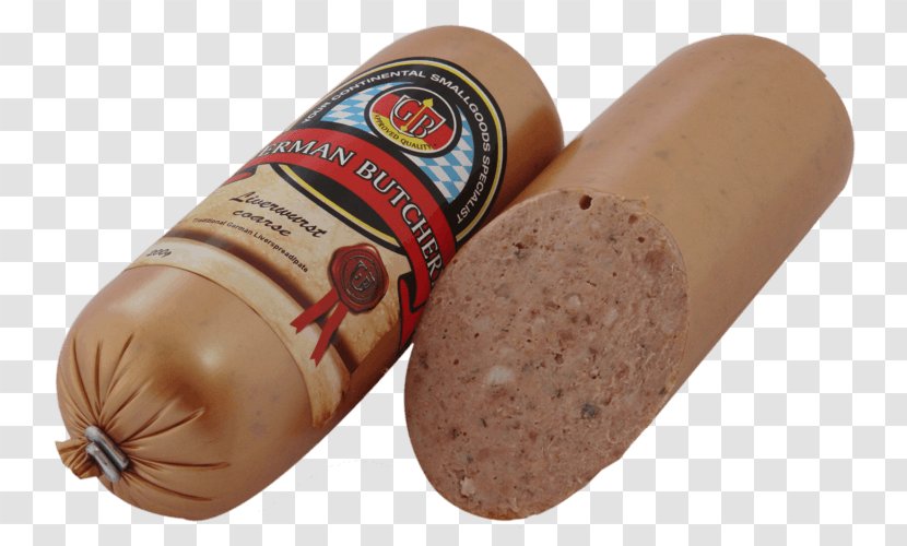 Liverwurst Bockwurst German Cuisine Kaszanka Knackwurst - Food - Sausage Transparent PNG