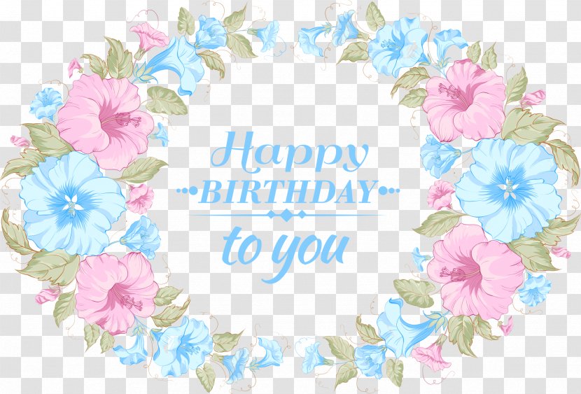 Birthday Paper Greeting Card Gift - Floristry - Hand-painted Flowers Invitations Transparent PNG
