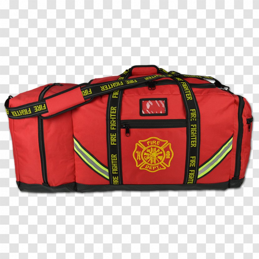 Bunker Gear Firefighter Bag Strap Shoulder - Red Transparent PNG