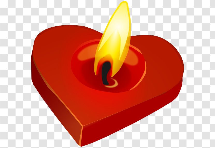 Heart Candle Clip Art - Flameless Candles - Unity Transparent PNG