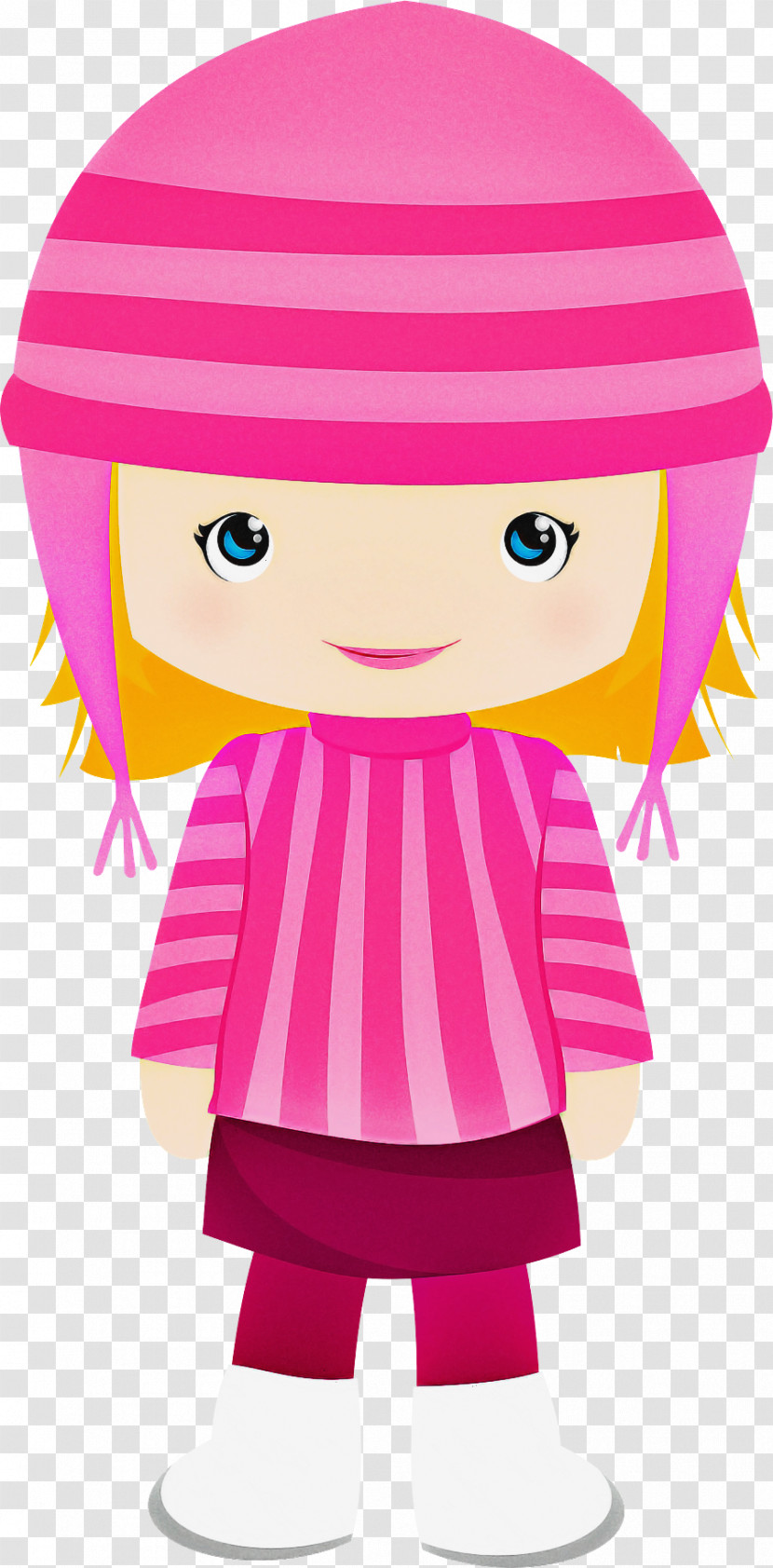 Cartoon Pink Doll Magenta Toy Transparent PNG