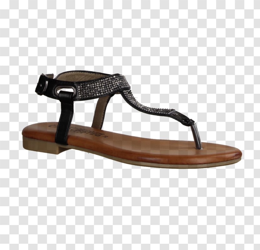 Sandal Brown Shoe Leather Black Transparent PNG