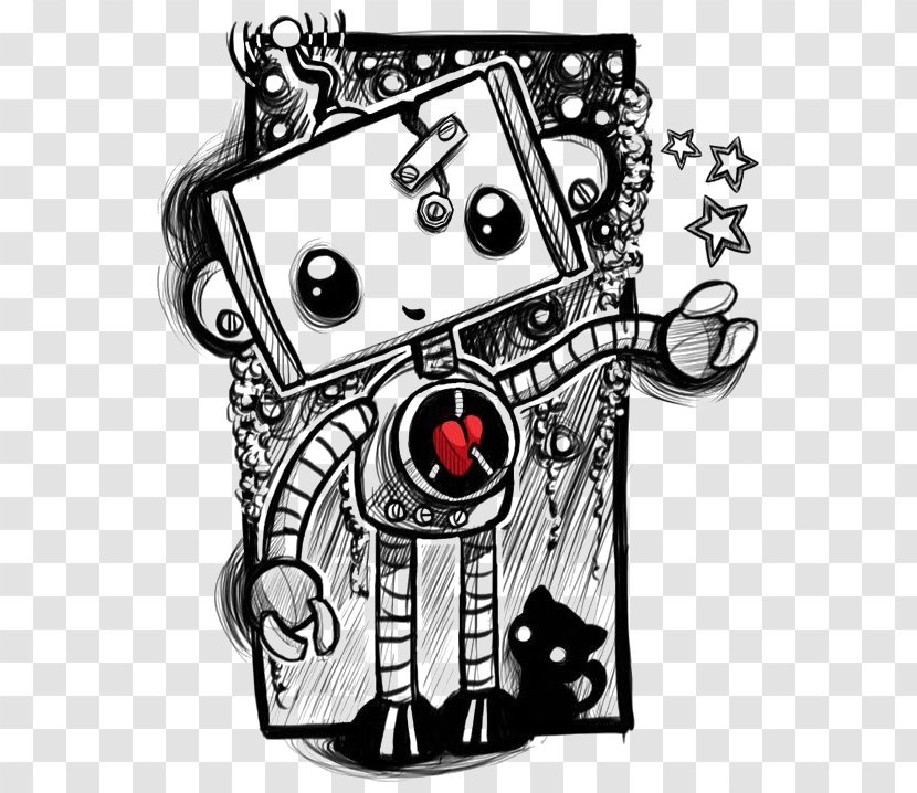 Draw Gothic Robot Drawing Art Illustration - Little Transparent PNG