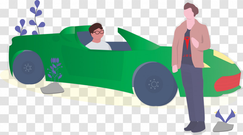Green Cartoon Vehicle Animation Car Transparent PNG