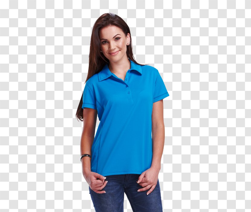 T-shirt Polo Shirt Tennis Shoulder Collar - Cobalt Blue Transparent PNG