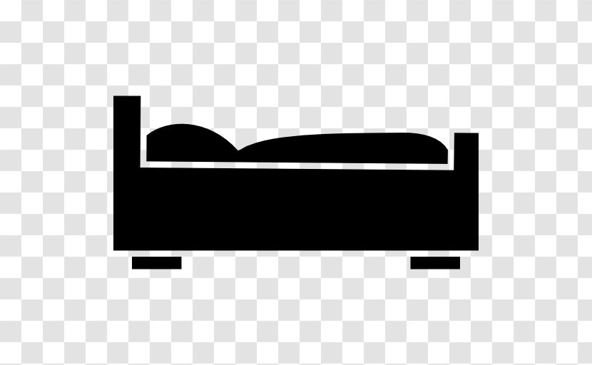 Bed - Silhouette - Black And White Transparent PNG