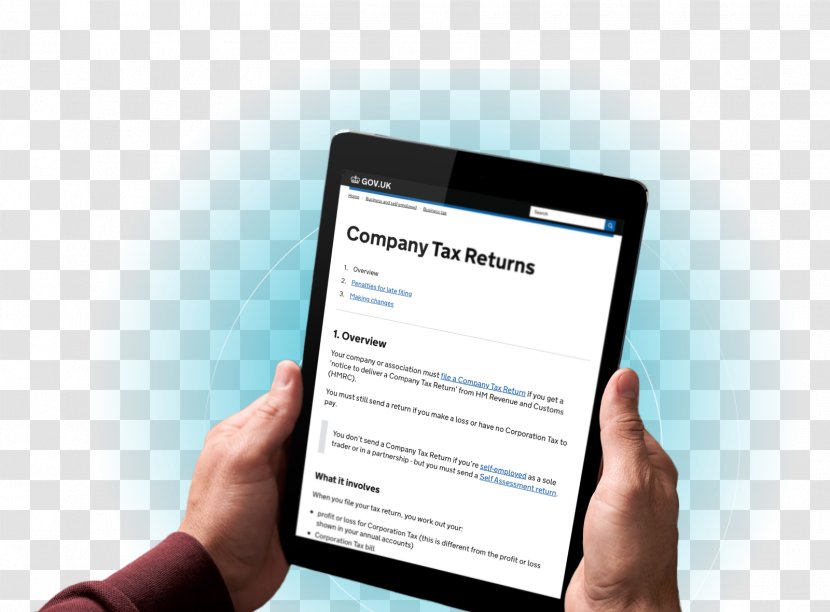 Smartphone Tax Return Accountant Accounting - Limited Company Transparent PNG