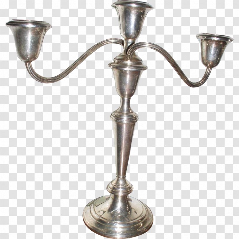 Gorham Manufacturing Company Sterling Silver Candelabra Candlestick - Antique Transparent PNG