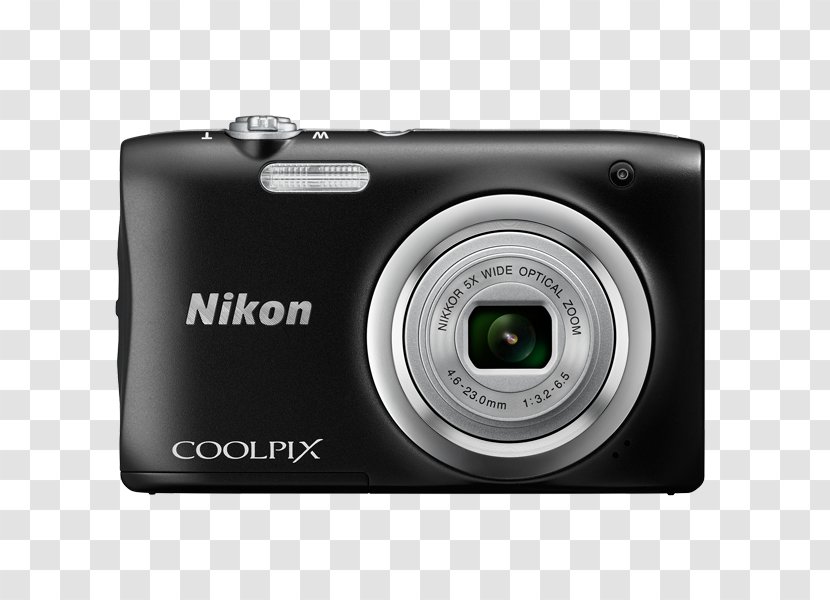 Nikon Coolpix A100 Point-and-shoot Camera 20MP Digital (Black) - Lens Transparent PNG