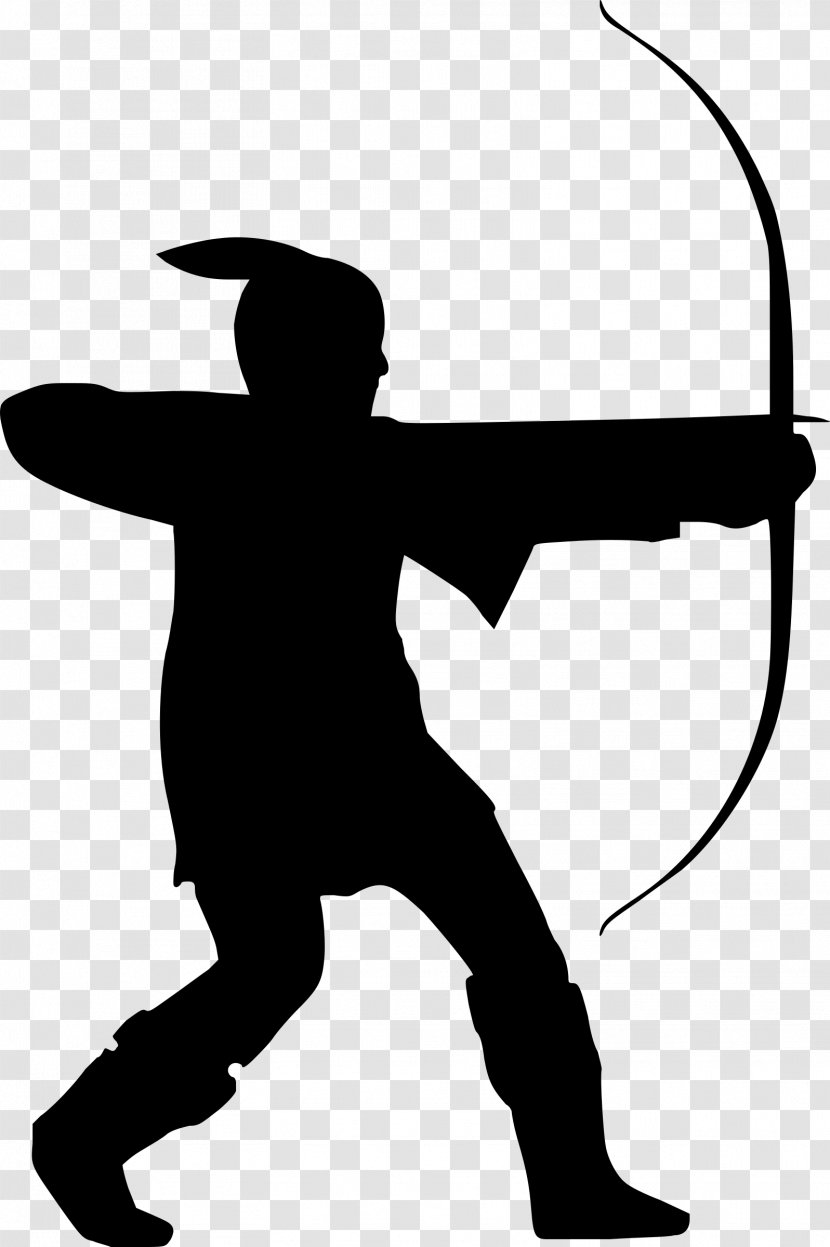 Flag Of Nottinghamshire Robin Hood Institute - Black And White - Archer Transparent PNG