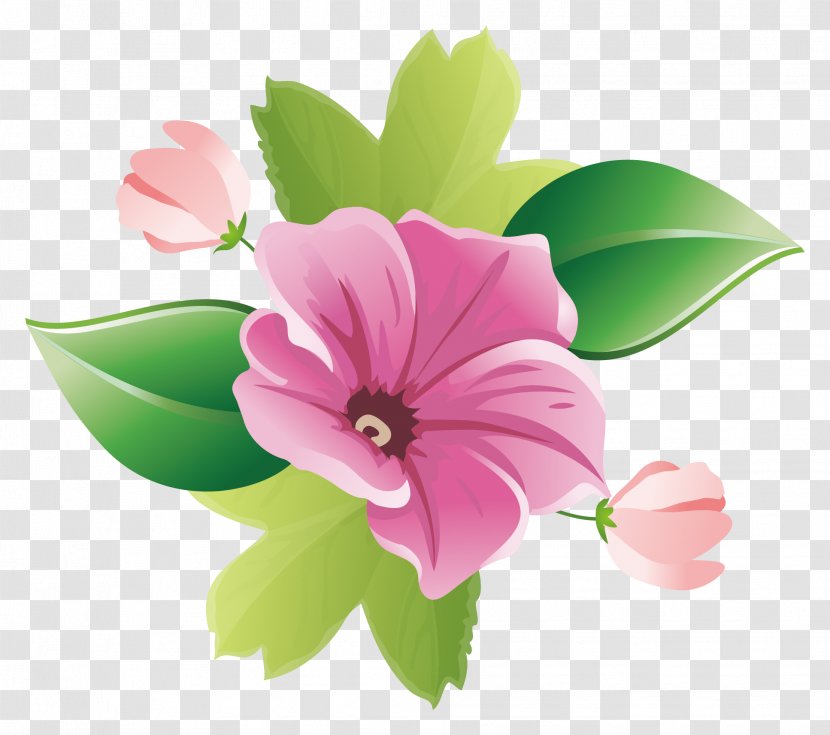 Floral Design Flower Garland Wreath Pink - Bouquet - Delicate Decorative Greenery Transparent PNG