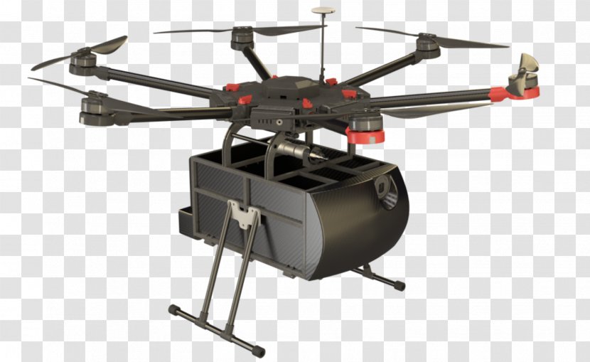 Delivery Drone Unmanned Aerial Vehicle Freight Transport FedEx - Rotorcraft - Shipper Transparent PNG