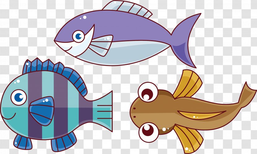 Fish Euclidean Vector Illustration - Dessin Animxe9 - Cartoon Transparent PNG