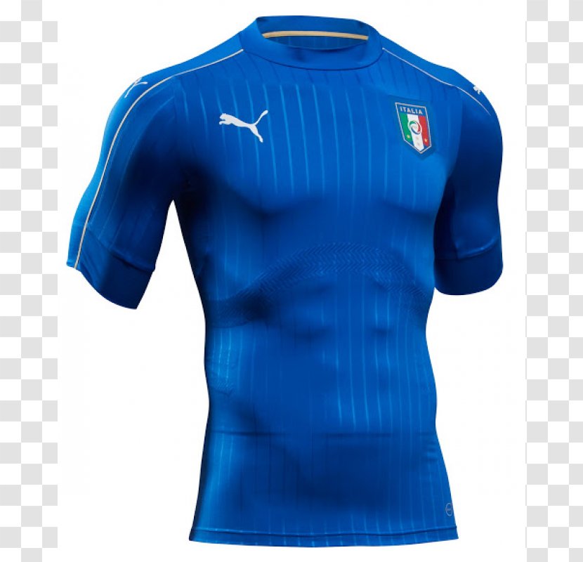 Italy National Football Team Kit History UEFA Euro 2016 T-shirt - Clothing Transparent PNG
