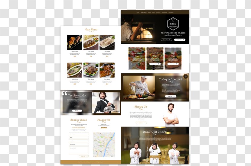 Foodie Grocery Store Page Layout - Restaurant Menu Design Transparent PNG