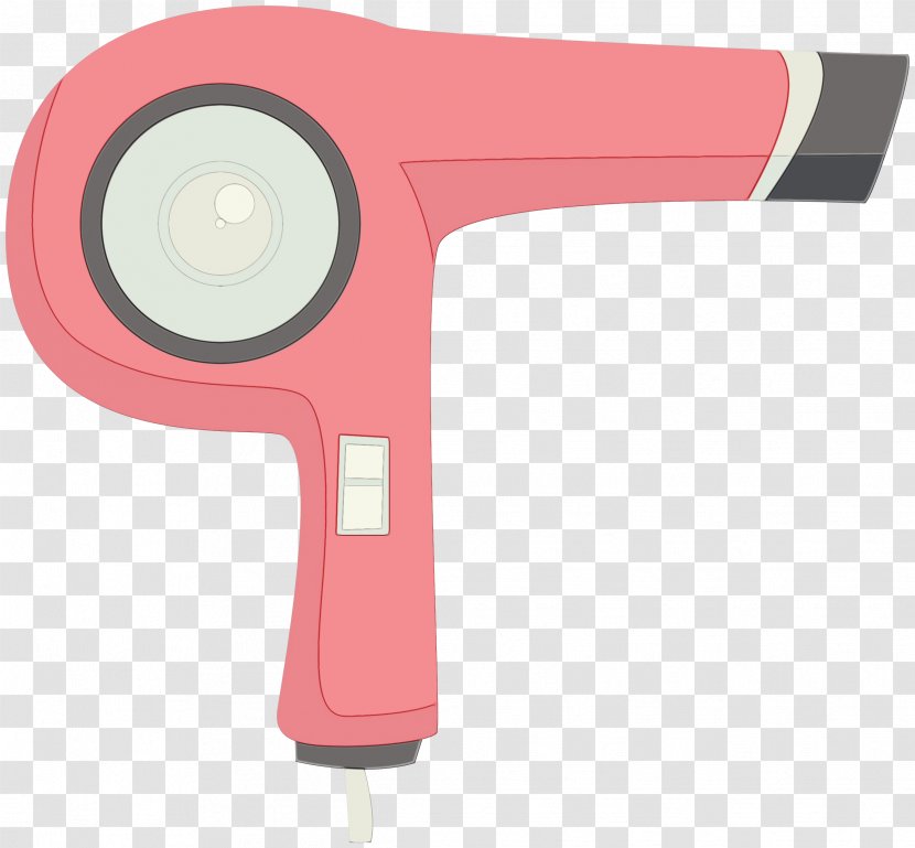 Hair Dryer Pink Material Property Audio Equipment - Watercolor Transparent PNG
