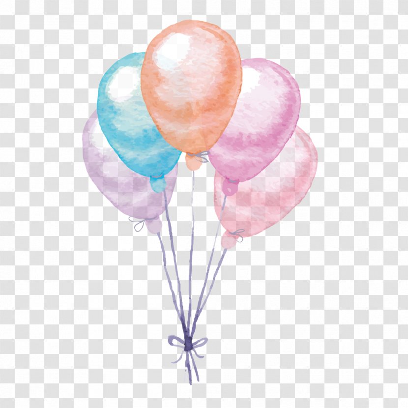 Balloon Watercolor Painting - Toy - Vector Colorful Balloons Transparent PNG