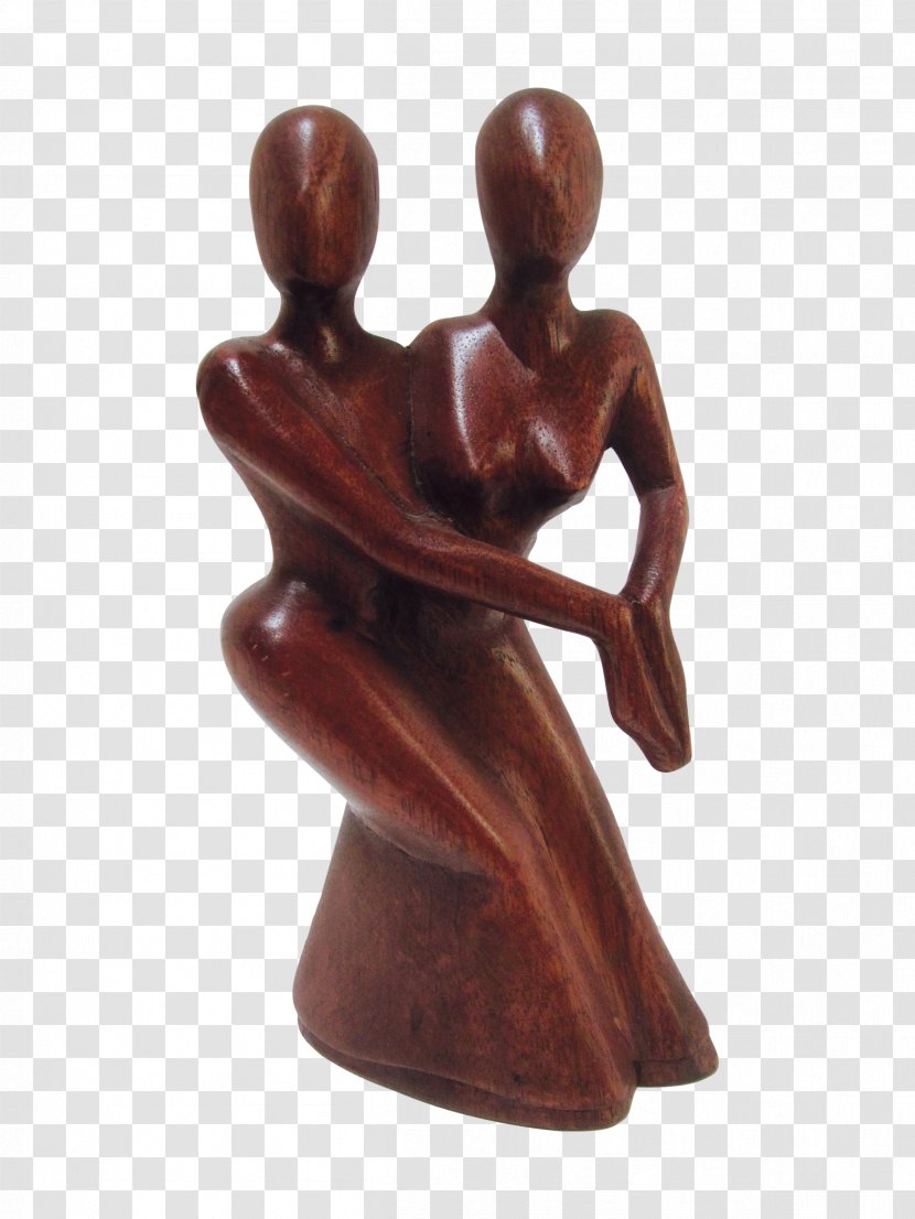 Embrace Figurine Sculpture Wood Carving Statue - Art - Bust Transparent PNG