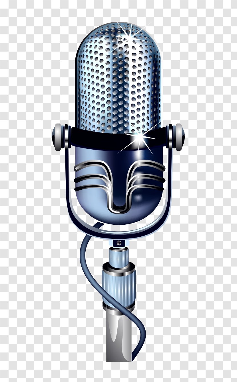 Microphone Recording Studio - Silhouette - Vector Transparent PNG
